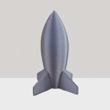 3D Printing-Smooth Surface Rocket Toy-1.75mm PLA Filament Silver(Video)
