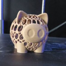 3D Printing-Piggy Bank-Wood Filament